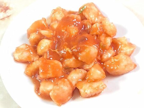 冷凍のカットイカで!イカのチリソース仕立て♪